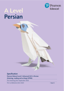 Specification - Pearson Edexcel Level 3 Advanced GCE in Persian
